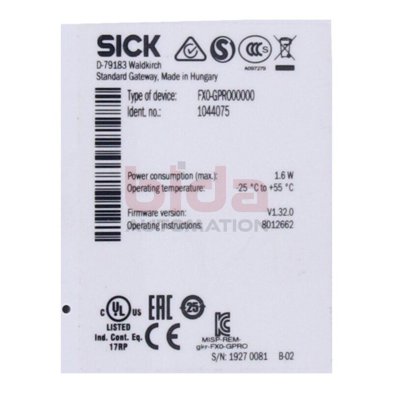 SICK FX0-GPR000000 (1044075) Sicherheitsrelais Safety Relay Flexi Soft