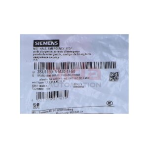 Siemens 3SU1100-1HA20-1FG0 NOT-HALT-Pilzdrucktaster...