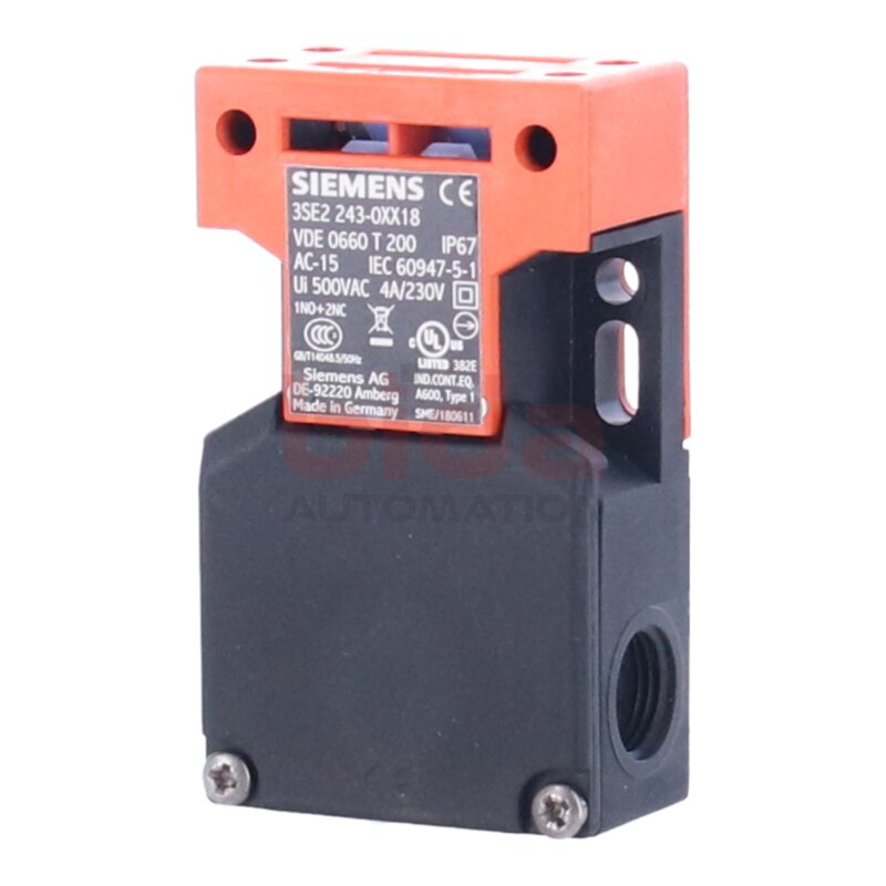 Siemens 3SE2243-0XX18 / 3SE2 243-0XX18 Sicherheits-Positionsschalter mit getrenntem Bet&auml;tiger Formstoffgeh&auml;use Safety position switch with separate actuator Molded housing