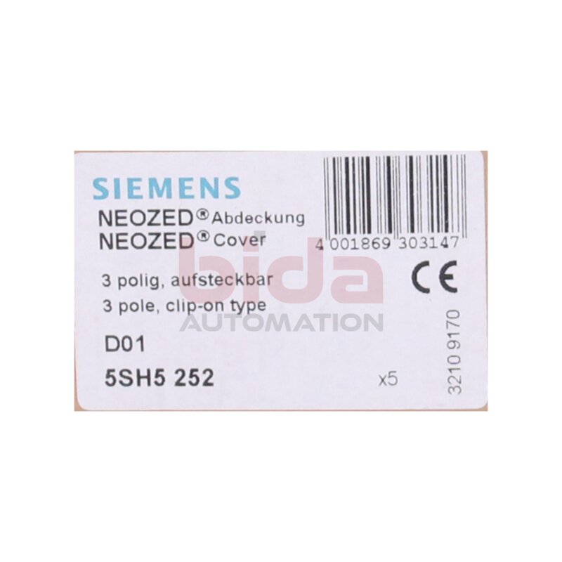 Siemens 5SH5252 / 5SH5 252 Abdeckung Cover