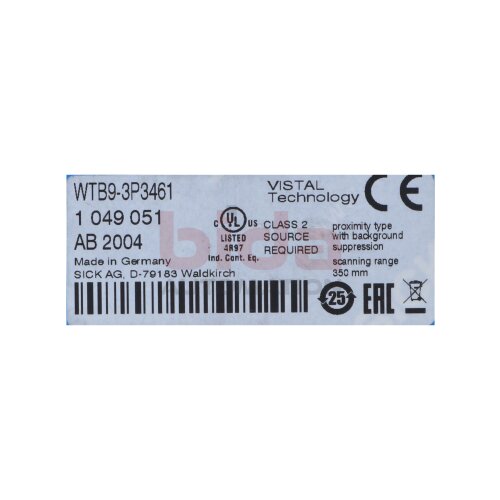 SICK WTB9-3P3461 (1049051) Photoelectric sensor