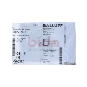 BALLUFF BOS024U BOS 12M-PA-RE10-S4 (263775) Zylindrische...