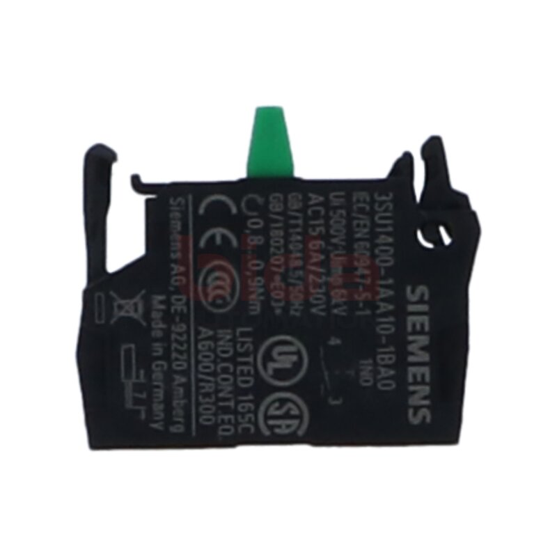 Siemens 3SU1400-1AA10-1CA0 / 3SU1 400-1AA10-1CA0 Kontaktmodul mit 1 Schaltglied / Contact module with 1 switching element