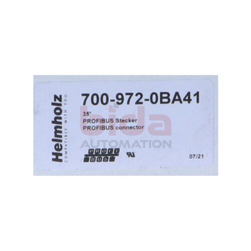 HELMHOLZ 700-972-0BA41 PROFIBUS Stecker Connector