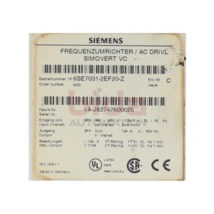 Siemens 6SE7031-2EF20-Z  Frequenzumrichter Frequency...