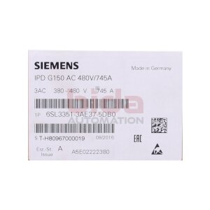 Siemens 6SL3351-3AE37-5DB0 SINAMICS G150 Ersatz-IPD-Karte...