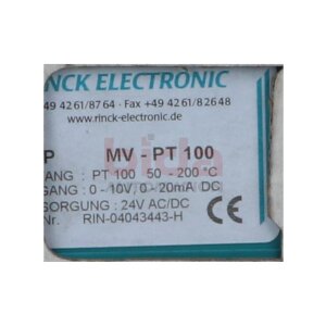 RINCK ELECTRONIC MV-PT 100 Messwertumformer Transmitter