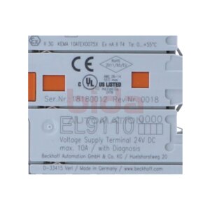 BECKHOFF EL9110 (18180012)  Potenzialeinspeiseklemme, mit...