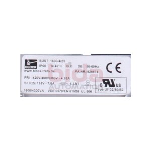 BLOCK UI132/80/B2 Schaltnetzteile / switching power supply
