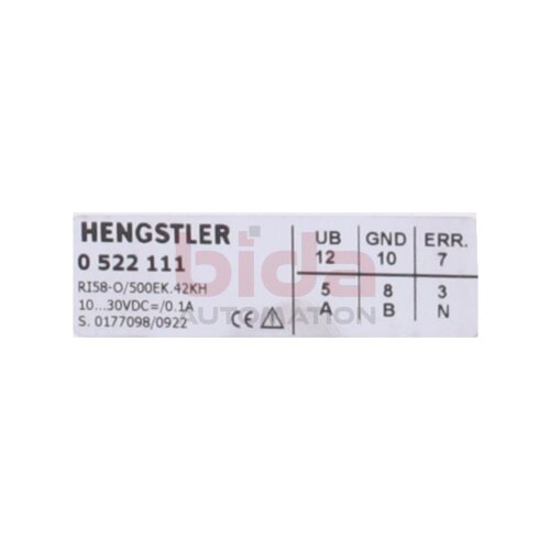 HENGSTLER 0 522 111 Inkrementalgeber - ICURO RI58 Incremental encoder