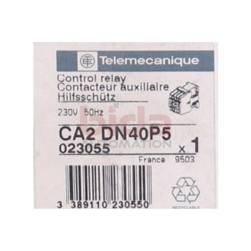 Telemecanique CA2 DN40 (P5 023055) Hilfssch&uuml;tz Control Relay