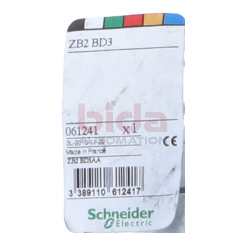 SCHNEIDER ZB2 BD3 Frontelement f. Wahlschalter / Front element for selector switch