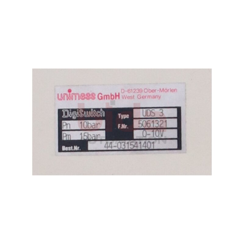 Unimess Digiswitch UDS 3 (5061321) Druckschalter Pressure switch