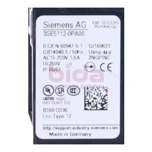 Siemens 3SE5112-0PA00 / 3SE5 112-0PA00 Basisschalter...