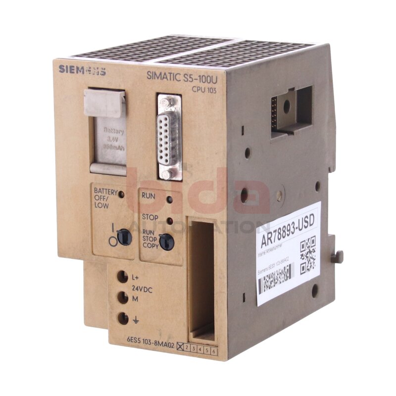 Siemens 6ES5103-8MA02 SIMATIC S5-100U CPU 103 Speicherprogrammierbare Steuerung Programmable logic controller