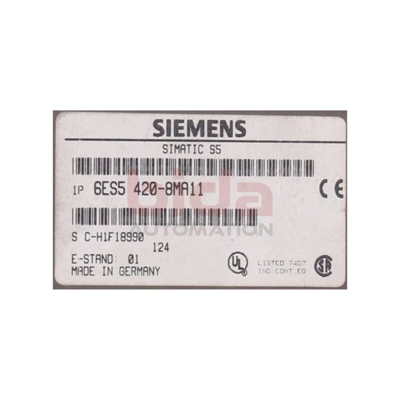 Siemens 6ES5 420-8MA11 / 6ES5420-8MA11  SIMATIC S5, Digitaleingabe / digital input  24V