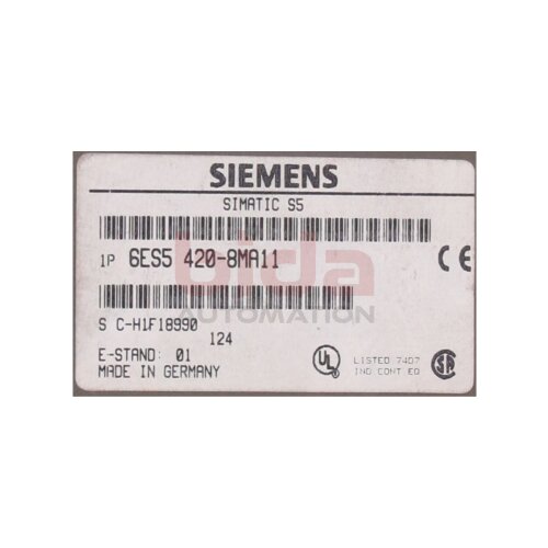 Siemens 6ES5 420-8MA11 / 6ES5420-8MA11  SIMATIC S5, Digitaleingabe / digital input  24V