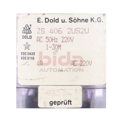 E.Dold u.S&ouml;hne K.G. Varitimer ZS 406 2US2U 0 - 30 h Zeitrelais Time Relay