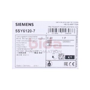 Siemens 5SY6120-7 / 5SY6 120-7 Leitungsschutzschalter...