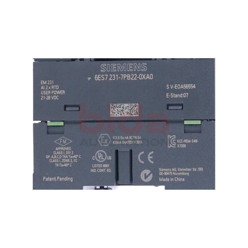 Siemens 6ES7231-7PB22-0XA0 / 6ES7 231-7PB22-0XA0 SIMATIC S7-200, Analogeingabe / Analog input  EM 231