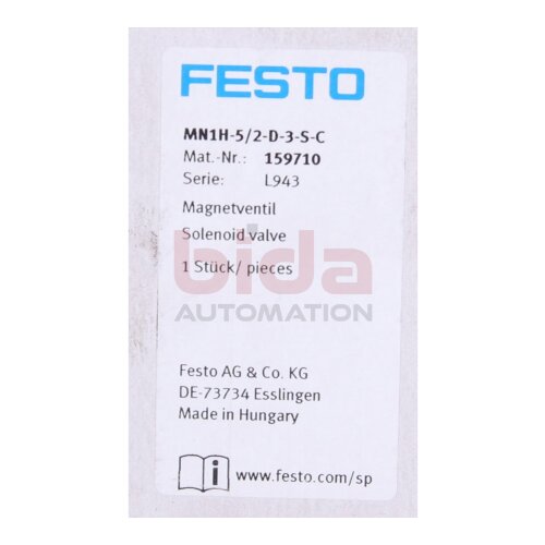 FESTO MN1H-5/2-D-3-S-C (159710) Magnetventil Solenoid valve