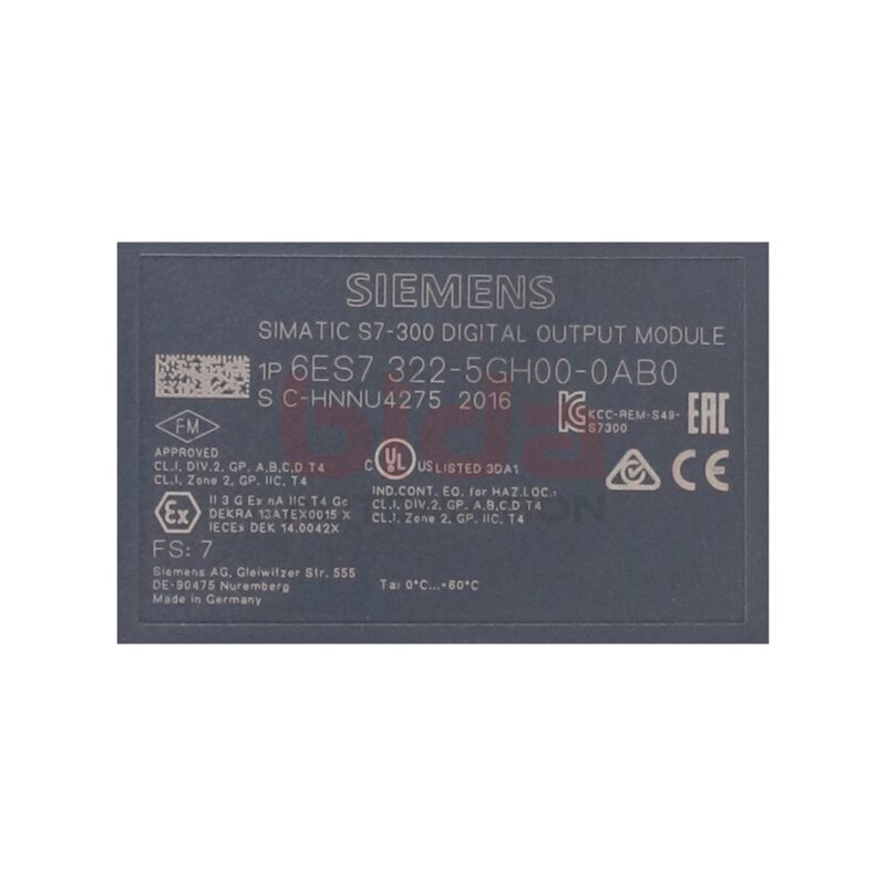 Siemens 6ES7322-5GH00-0AB0 SIMATIC S7-300 Digitalausgabe SM 322 Digital output