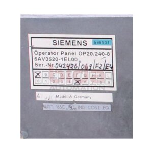 Siemens 6AV3520-1EL00 OPERATOR PANEL OP20/240-8 2-ZEILIG...