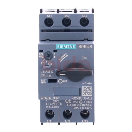 Siemens 3RV2011-0CA10 / 3RV2 011-0CA10 Leistungsschalter Circuit breaker