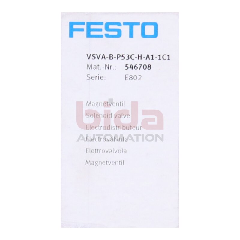 FESTO VSVA-B-P53C-H-A1-1C1(546708) Magnetventil Magnetic valve