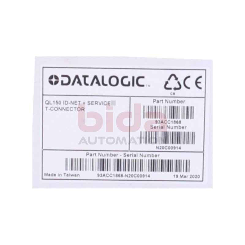 DATALOGIC 93ACC1868 QL150 ID-NET+Service T-Connector
