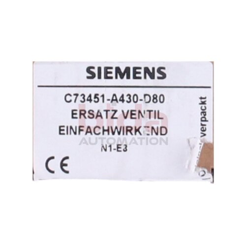 Siemens C73451-A430-D80 Pneumatikblock einfach wirkend Pneumatic block single-acting