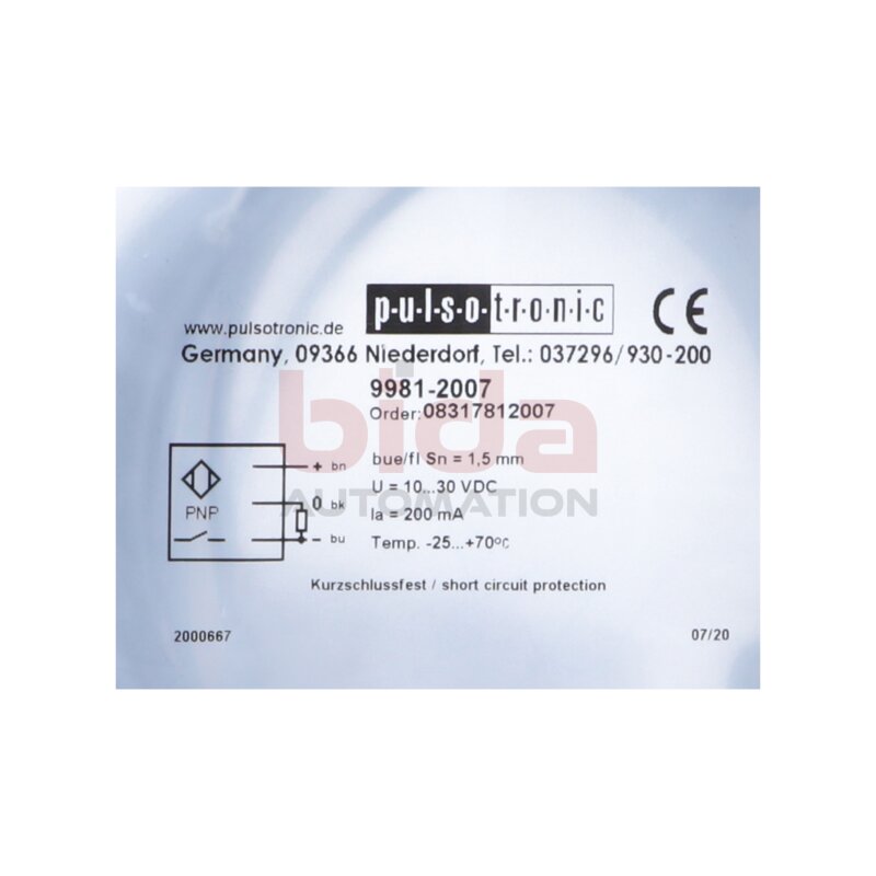 PULSOTRONIC 9981-2007 Induktiver Sensor