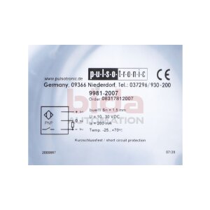 PULSOTRONIC 9981-2007 Induktiver Sensor