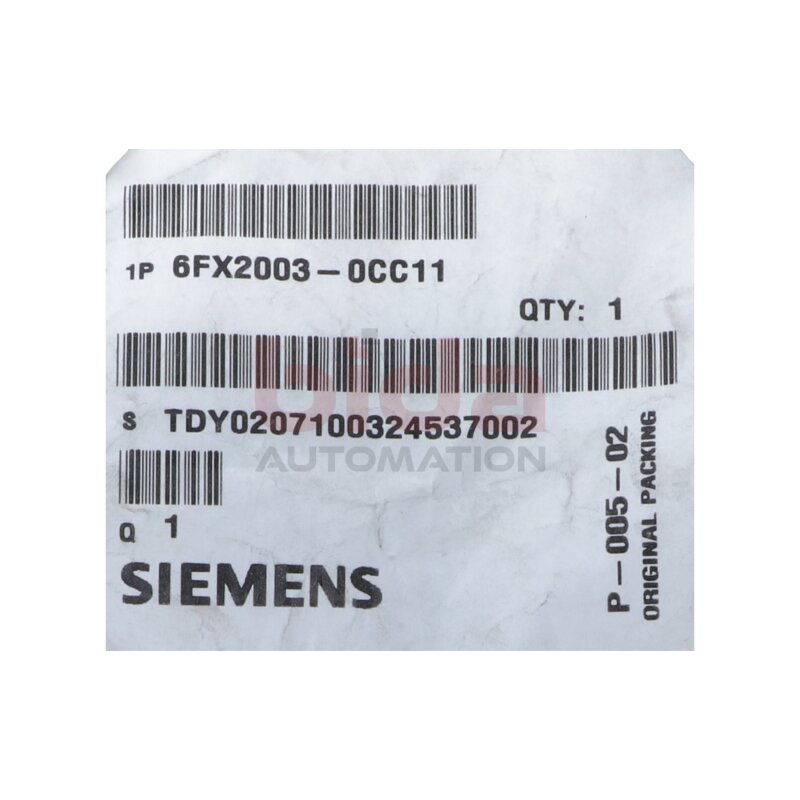 Siemens 6FX2003-0CC11 / 6FX2 003-0CC11 Leistungsstecker /  Power plug