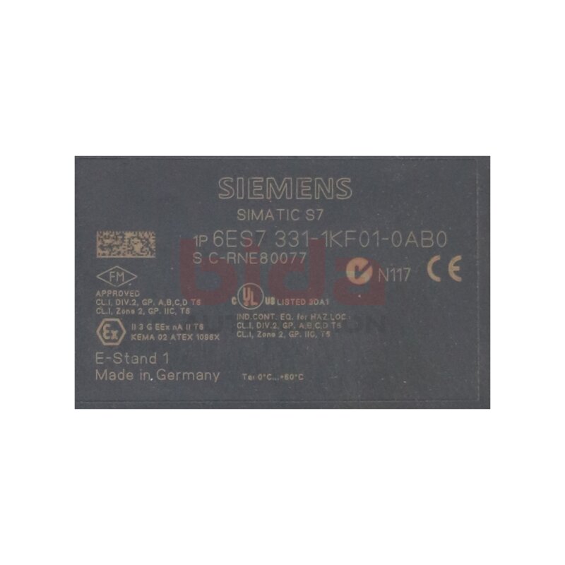 Siemens 6ES7331-1KF01-0AB0 SIMATIC S7-300 ANALOGEINGABE SM331 ANALOG INPUT