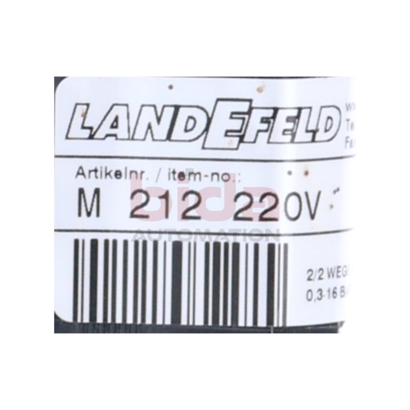 Landefeld M 212 220V 2/2 Wege Magnetventil Solenoid Valve