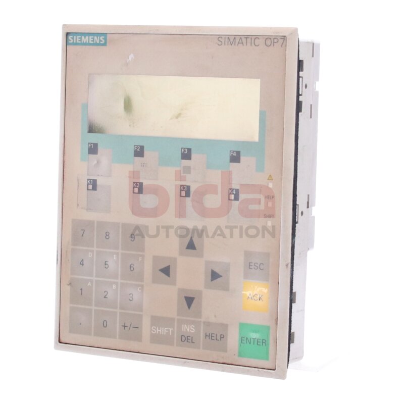 Siemens 6AV3 607-1JC30-0AX1 Bedientafel OP7/DP12 Operator panel
