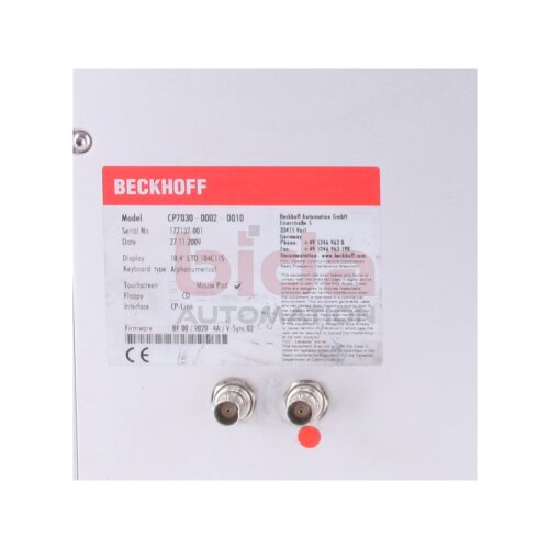 BECKHOFF CP7030-0002-0010 Bedienfeld Control Panel