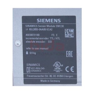 Siemens 6SL3055-0AA00-5CA2 / 6SL3 055-0AA00-5CA2 SINAMICS...