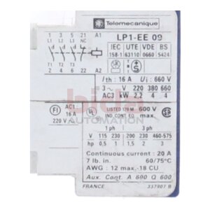 TELEMECANIQUE LP1-EE 09 Leistungsschütz Power contactor