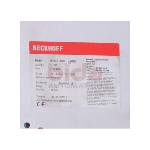 BECKHOFF CP7021-0002-0000 Bedienfeld Control panel