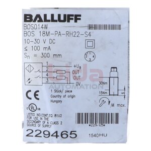 BALLUFF BOS014W(BOS 18M-PA-RH22-S4) Zylindrische...