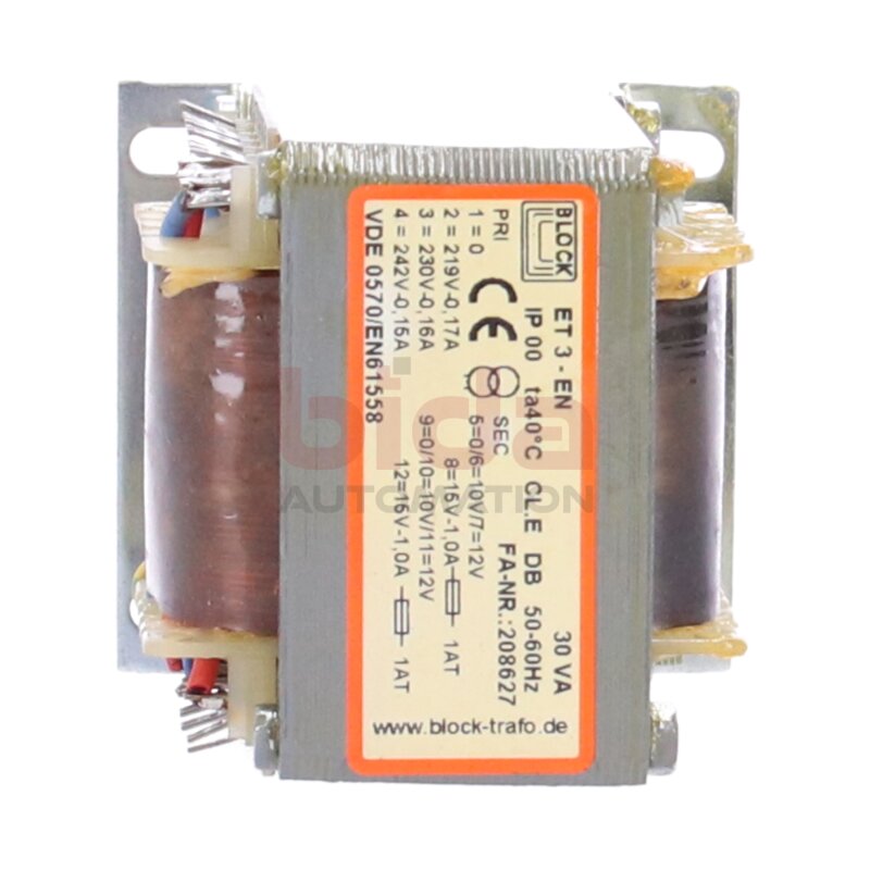 BLOCK VDE0570/EN61558 Transformator 230V