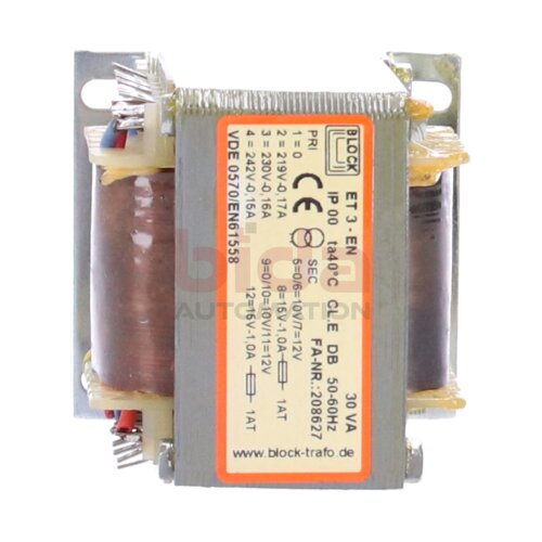 BLOCK VDE0570/EN61558 Transformator 230V