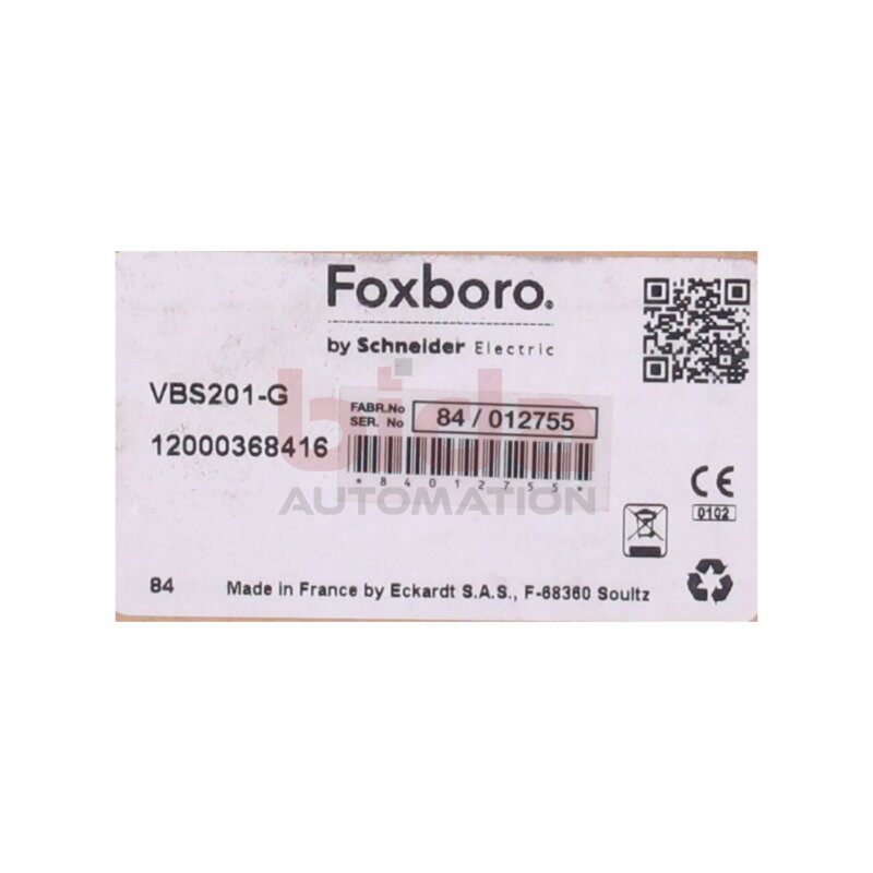 Foxboro / Schneider Electric VBS200-G Volumenbooster