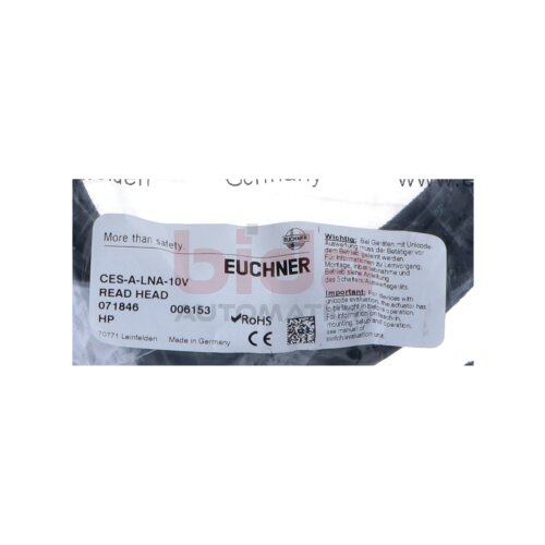 EUCHNER CES-A-LNA-10V transponderkodierter Lesekopf /transponder-coded read head