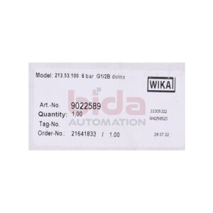 WIKA 213.53.100 (9022589) Rohrfedermanometer,...