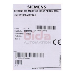 Siemens 7ME6110-3FA20-2AA1 / 7ME6 110-3FA20-2AA1...
