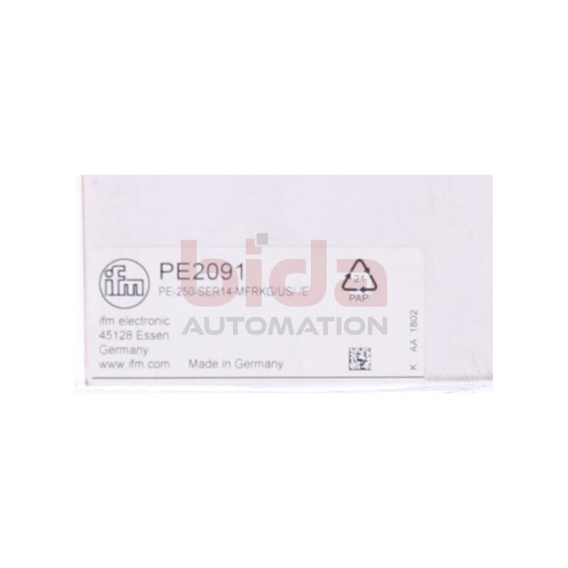 IFM PE2091 Drucksensor mit Display Pressure sensor with display