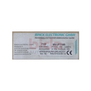 RINCK ELECTRONIC MV-PT100 Messwertumformer Transmitter
